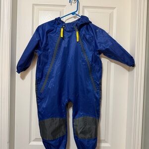 Blue cloudveil muddy buddy rain suit size 3t euc *flaw